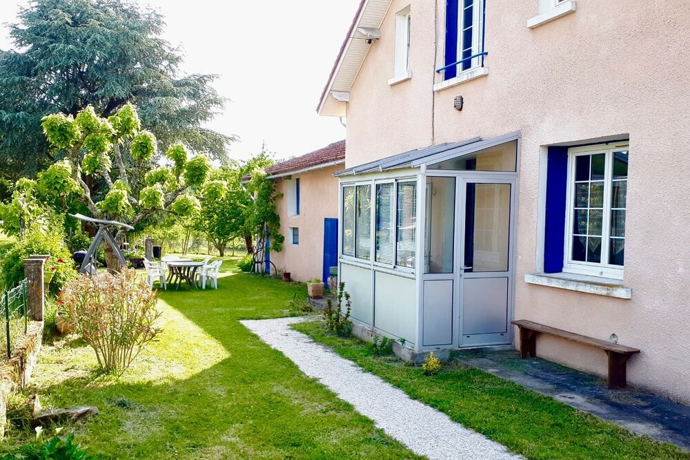 The house with blue shutters