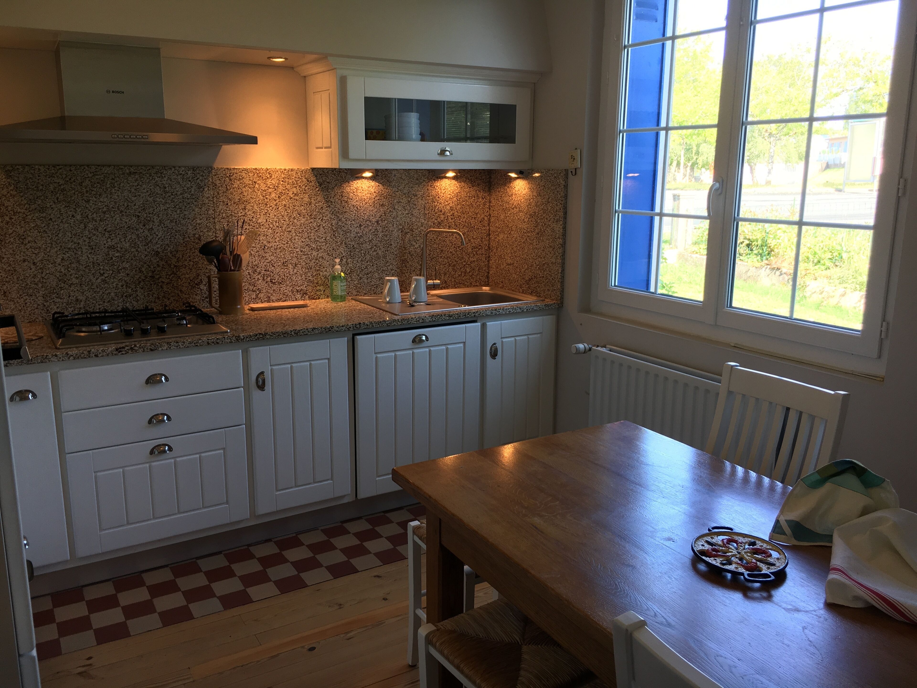 The house with blue shutters