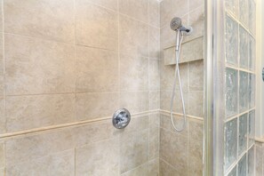 Shower, hair dryer, towels - Beach Vibes #204 Beautiful 1 Bed + Sleeper, Pool (Isle of Palms)