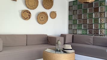 Télévision, cheminée, livres