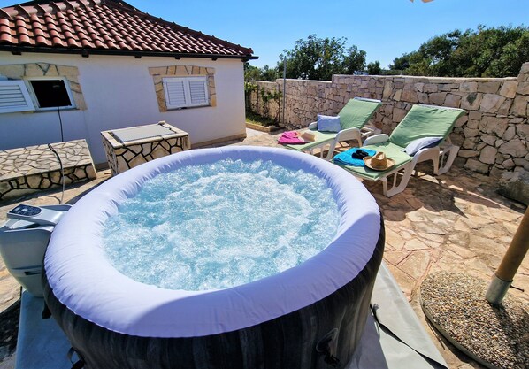 Terrace/patio - Escape holiday house A, jacuzzi, island Drvenik Mali (Trogir)