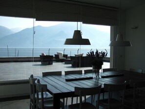 Dining - Villa Navalia - Luxury Lake Como front villa overlooking lake and mountain -  (menaggio)