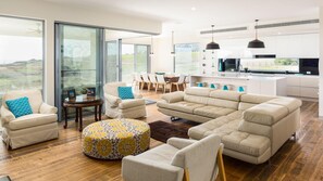 テレビ、暖炉、DVD プレーヤー、卓球台