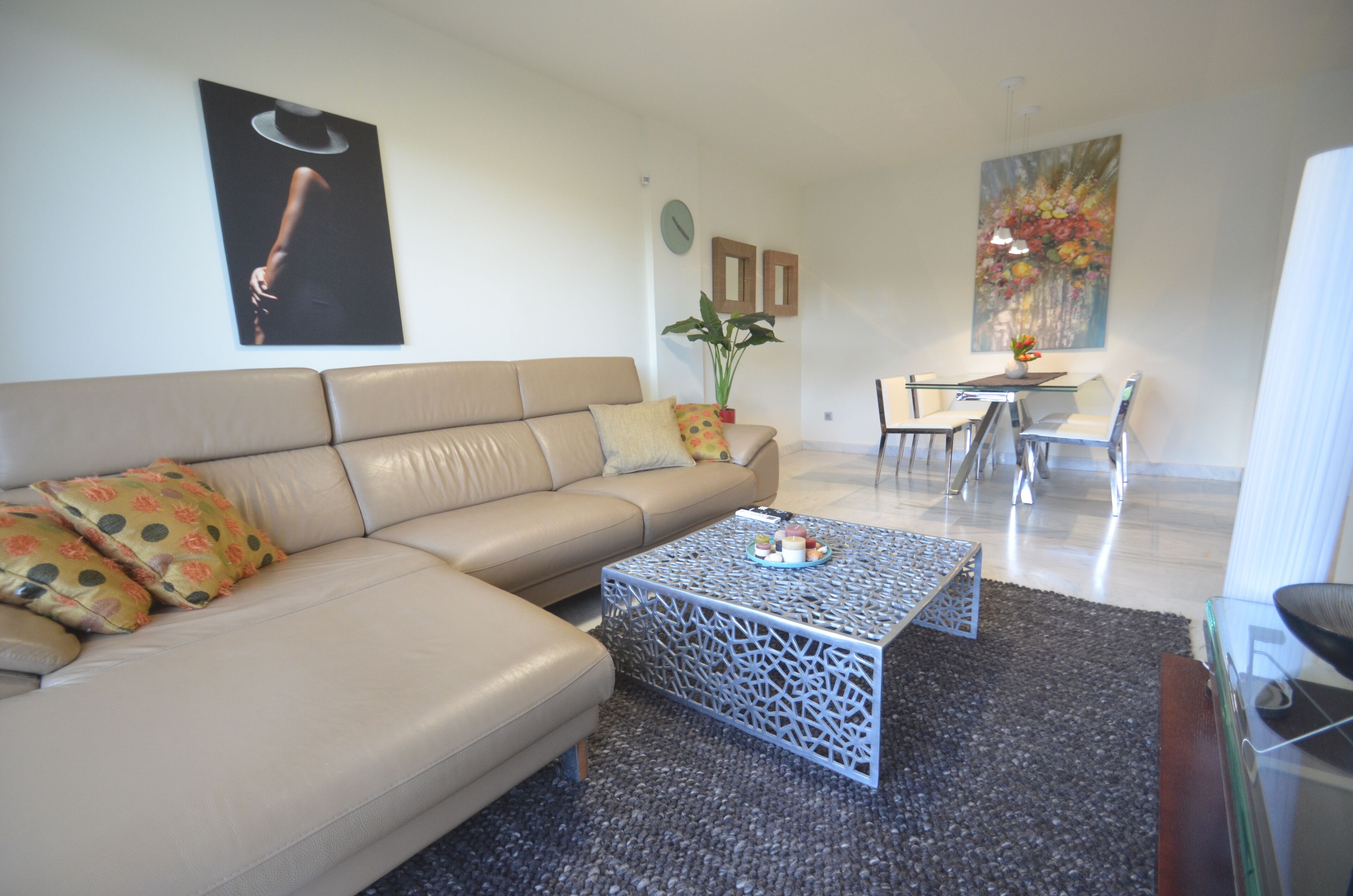 Smart TV, chimenea, reproductor de DVD y tenis de mesa 