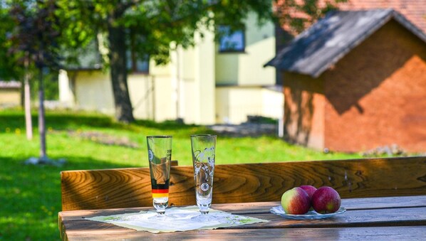 Outdoor dining - Sweet family home with garden (Cieszyn)