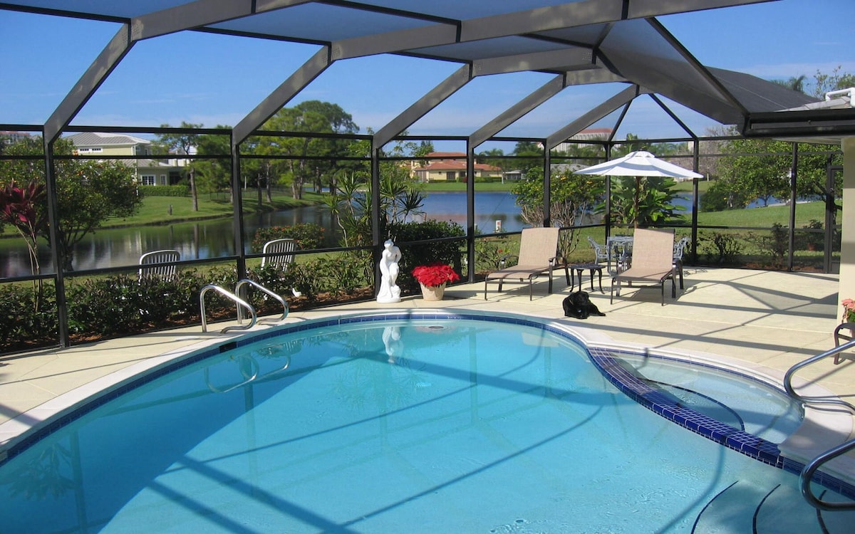Photo 15 of Pool Home Lake View in Park Shore Naples, Walk to Beach & Waterside Shops