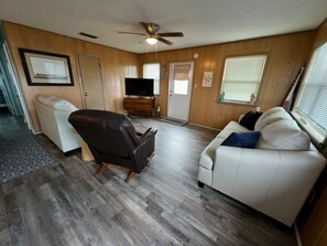 TV, stereo - Dolphin Watch A - Remodeled - Waterfront Fishing Paradise! Bring your Dog! (Dauphin Island)