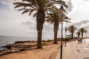 Beach nearby, sun-loungers