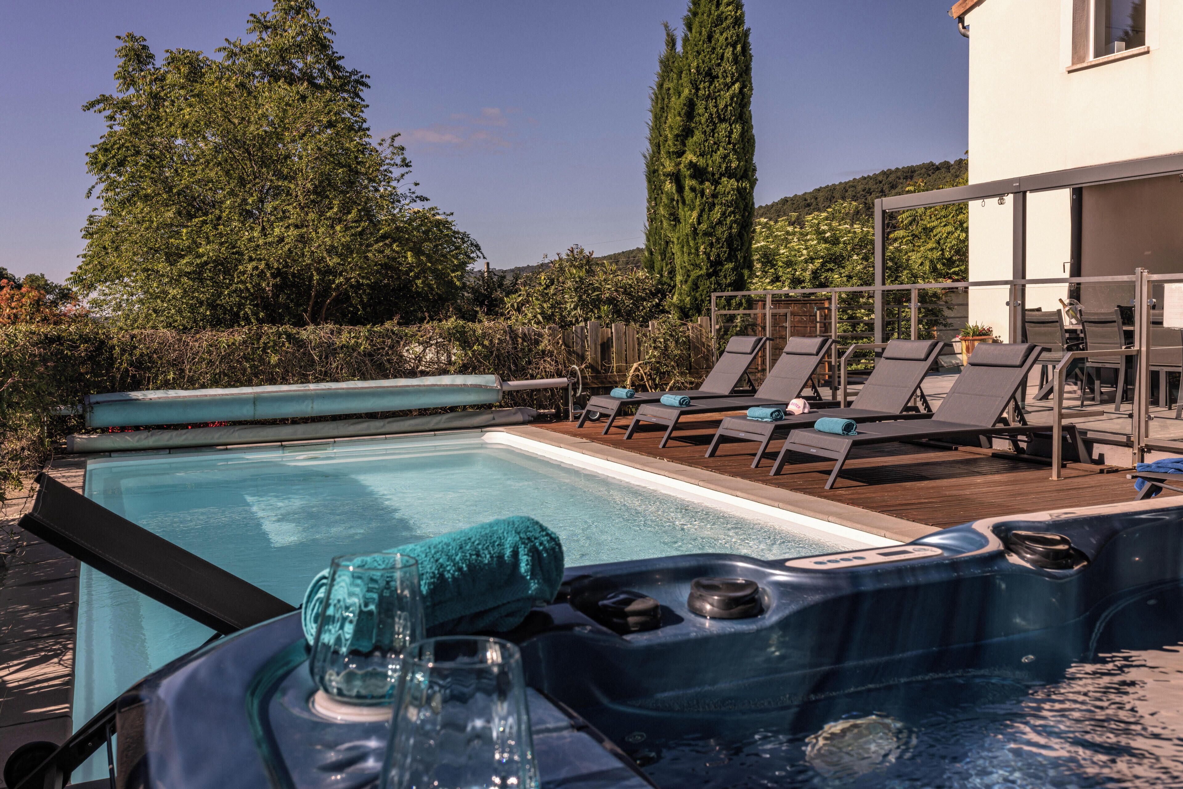 A heated pool
