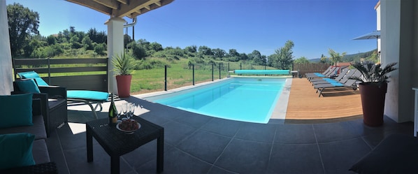 A heated pool