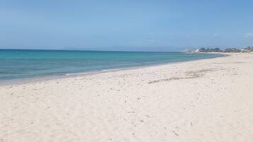 Na praia