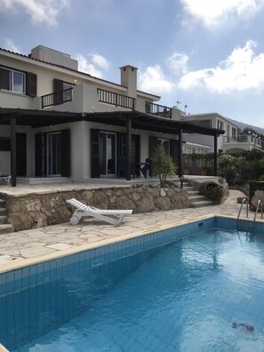 Outdoor pool - 3 Bedroom Villa With Private Pool & Sea Views (Kamares Village)