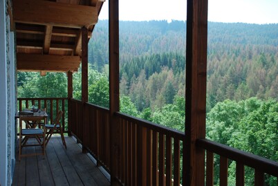Pelvo apartment located in an alpine village surrounded by nature