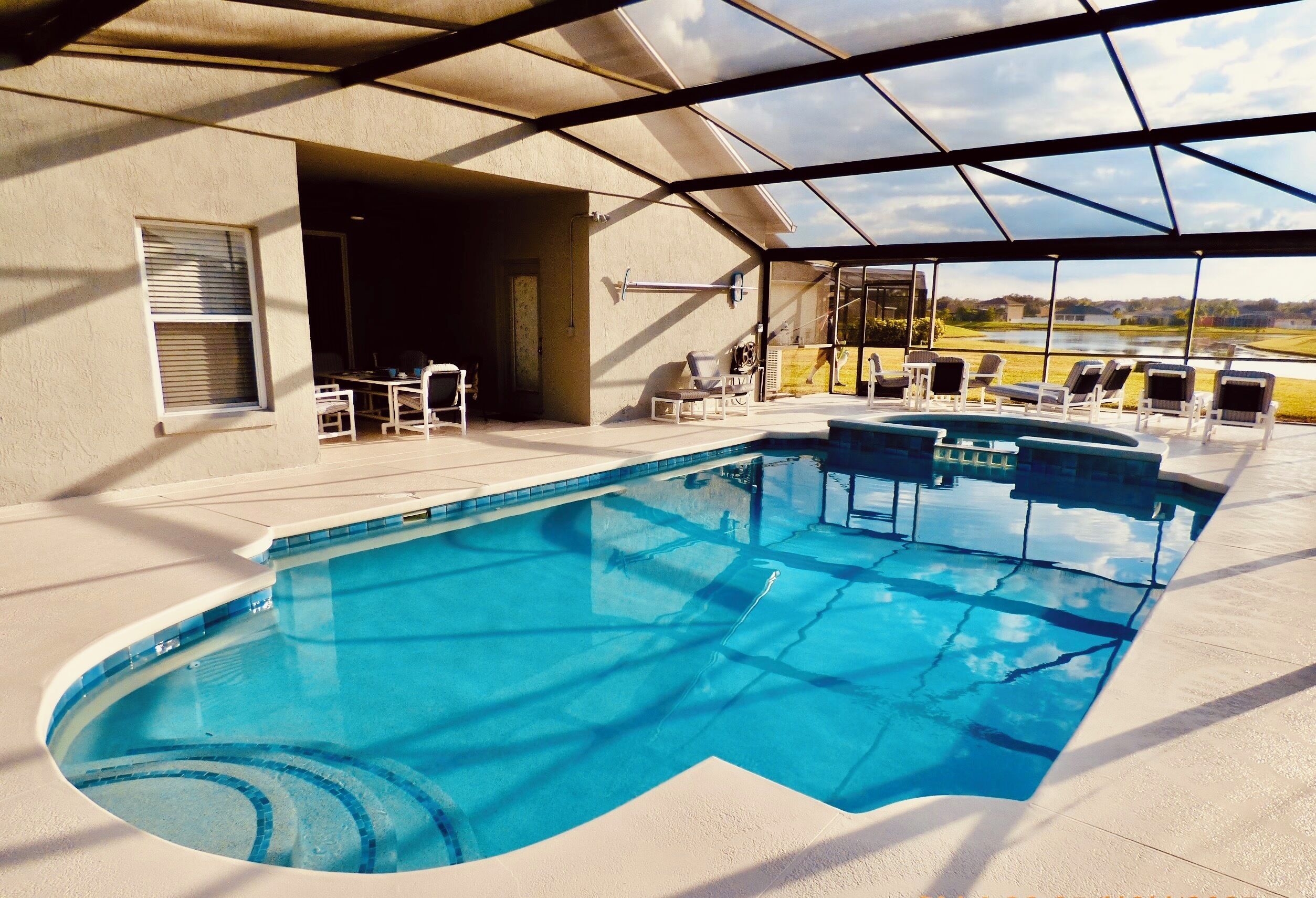 Outdoor pool, a heated pool