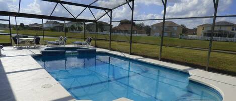 Outdoor pool, a heated pool