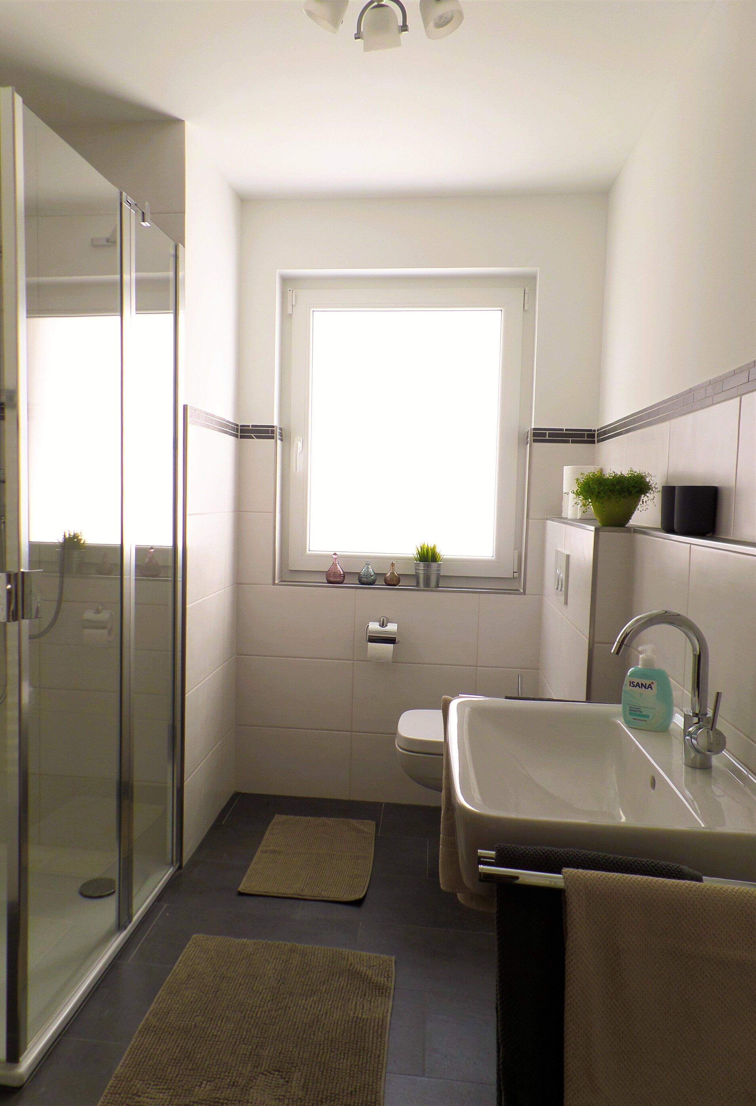 Dusche, Haartrockner, Handtücher