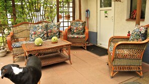 Terrace/patio - Apartment Spree Idyll for 2 pers. near garden pond own terrace quiet (Lübbenau)