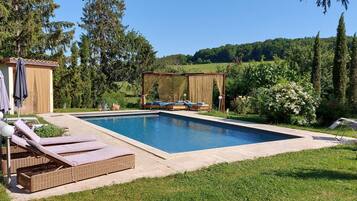 Piscine extérieure, piscine chauffée