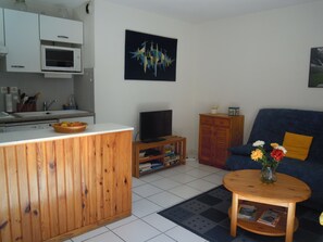 Een televisie en een dvd-speler