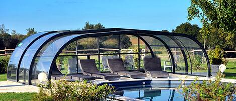 Outdoor pool, a heated pool