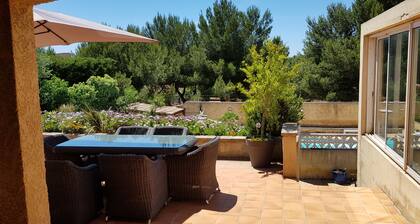 Villa entiÚrement climatisée avec grande piscine privée