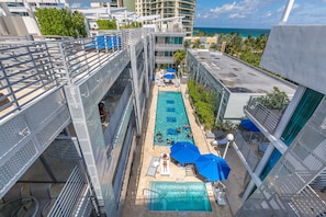 Pool - Luxury Ocean View Penthouse w/ Private Rooftop Hot Tub, Steps to Beach (Miami Beach)