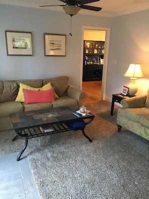 TV, fireplace, DVD player