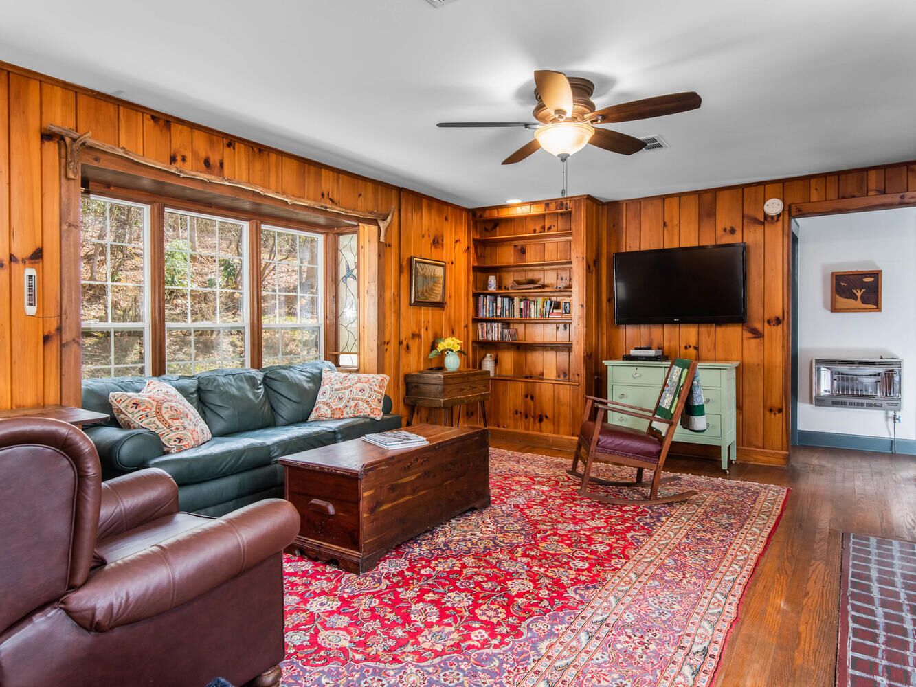 2 Gorgeous mountain homes surrounded by forest, babbling creek, just off Parkway