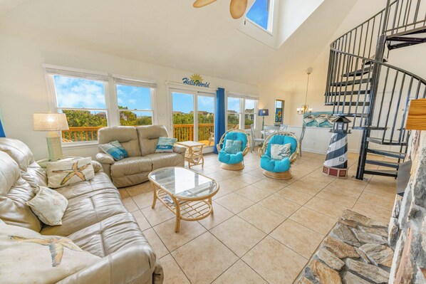 TV, books, video library