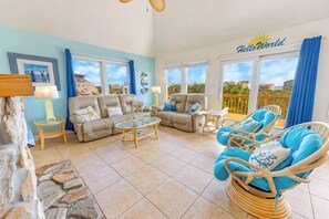 TV, books, video library