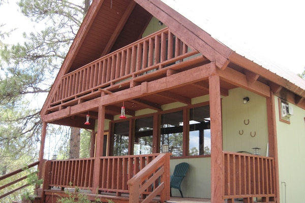 Our little piece of heaven has stunning views and large porch, balcony & deck.