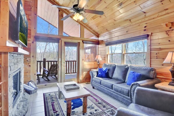 TV connectée, cheminée