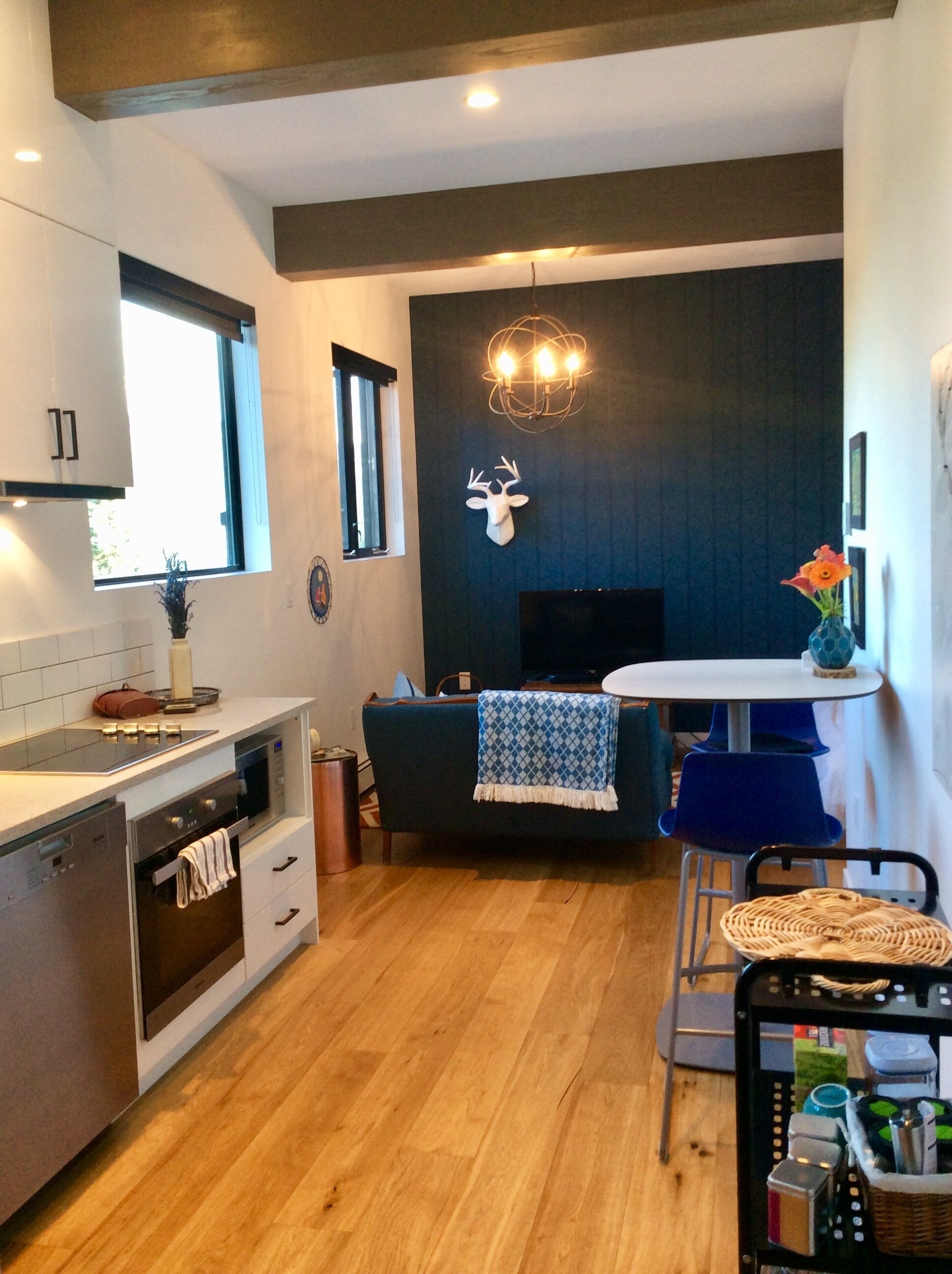 Full apartment with private entry and garage parking in the heart of Rossland.