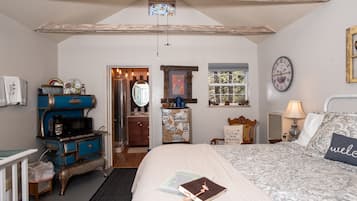 1 bedroom, desk, iron/ironing board, travel cot