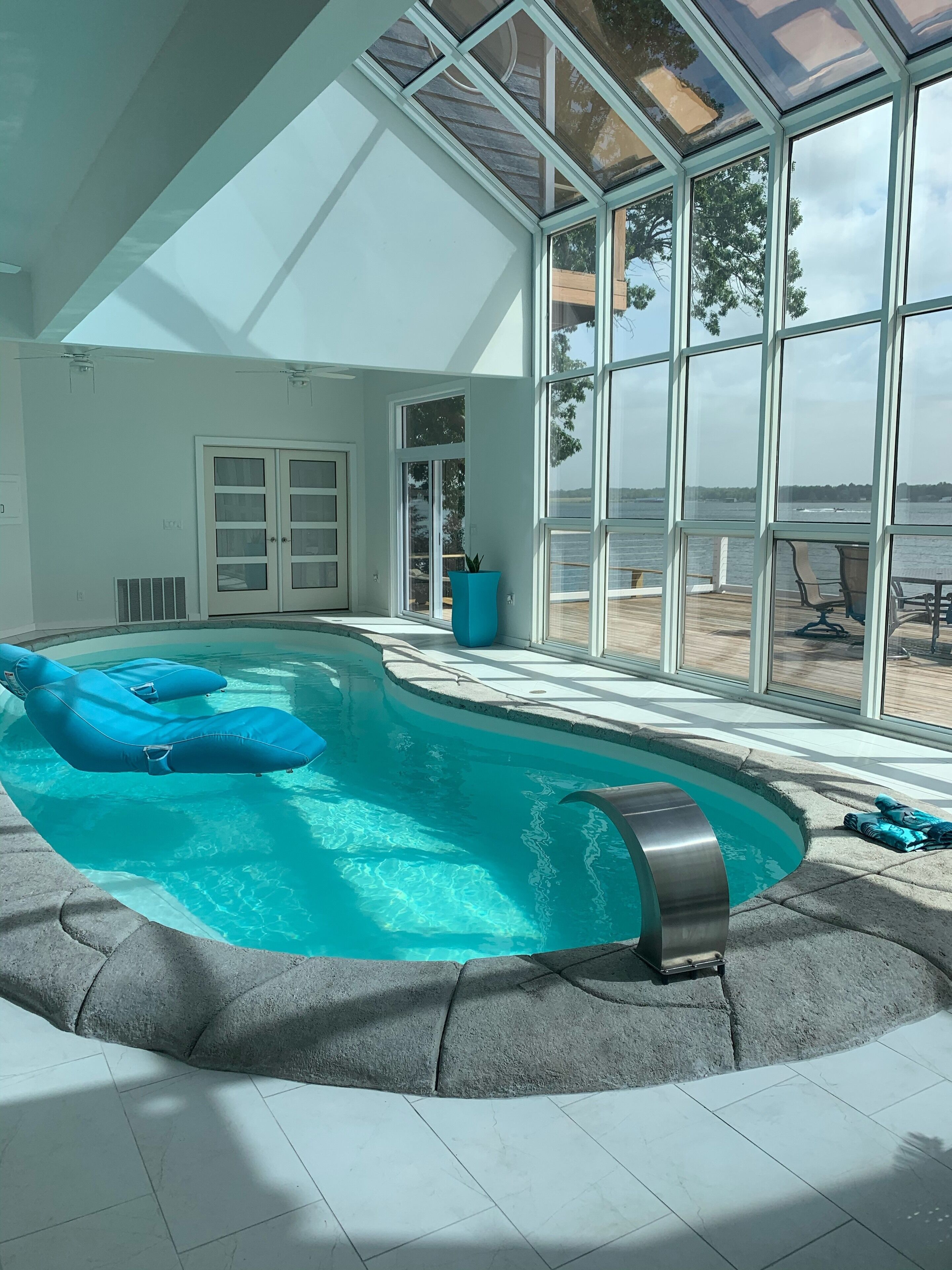 Indoor Pool Main Lake Waterfront across from Shangrila at Sunrise Getaway