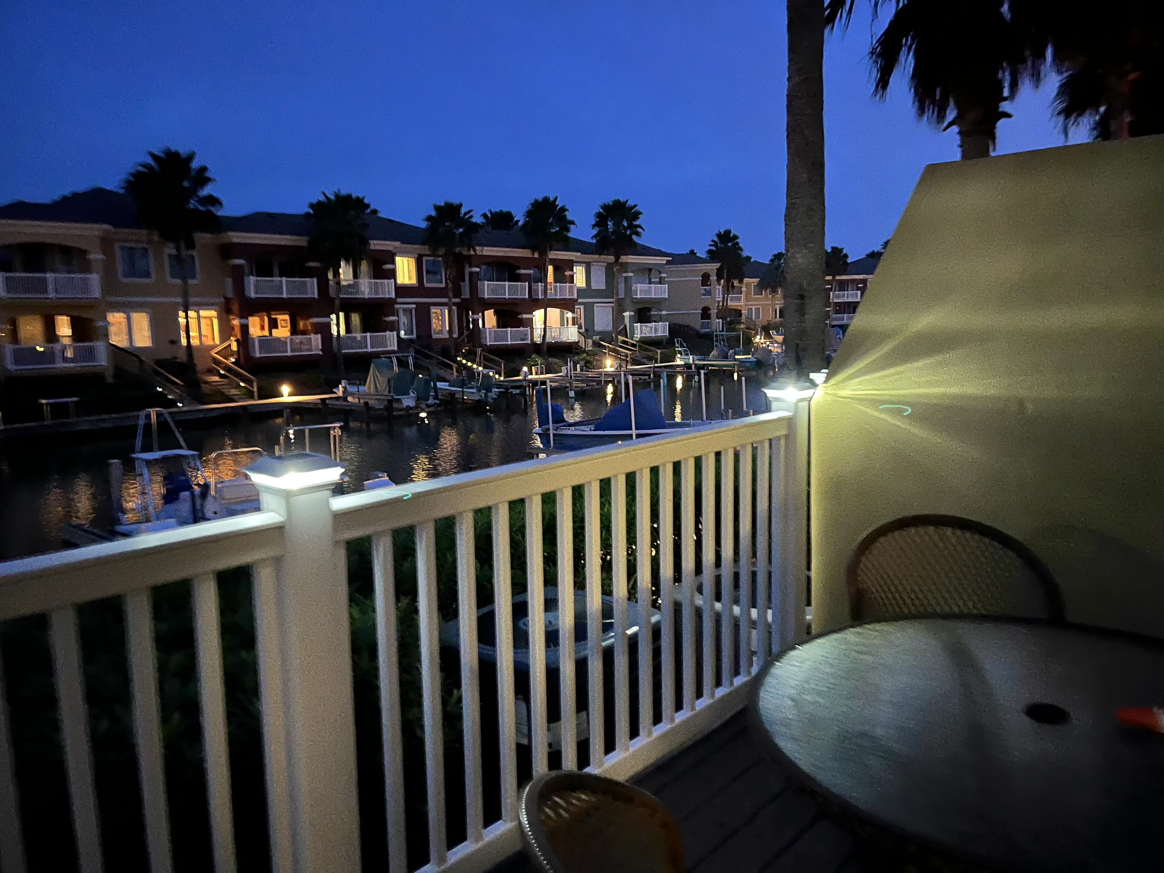 back deck in the evenings