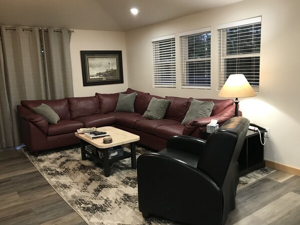 TV, video games, DVD player, music library