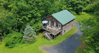 Garagemahal! Trails and waterfalls right out the door, forested and quiet.