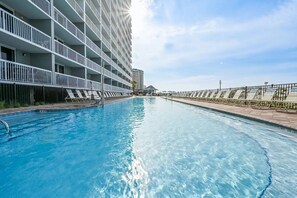 Outdoor pool, a heated pool