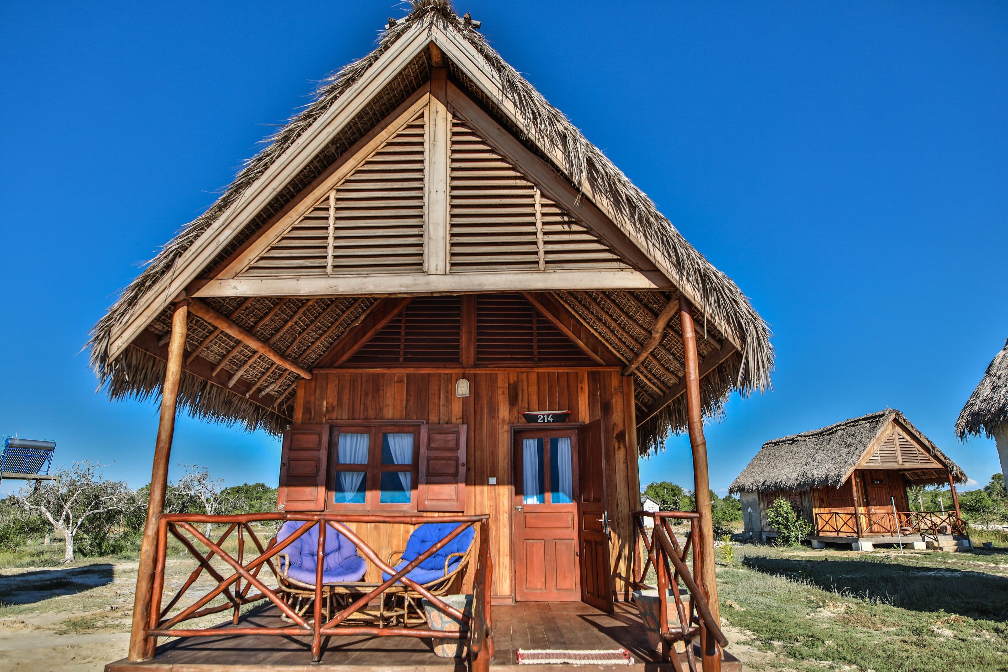 Bungalow Confort, 1 cama matrimonial, para no fumadores, vista al parque | Vista al patio