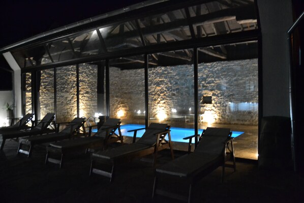 Indoor pool, a heated pool