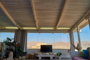 Uitzicht vanuit accommodatie