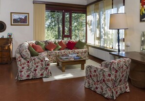 TV connectée, cheminée, lecteur de DVD, baby-foot