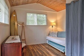 2 bedrooms, iron/ironing board, travel crib, WiFi