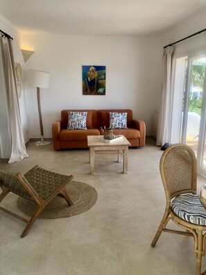 TV connectée, cheminée, livres, chaîne hi-fi