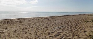 Beach nearby, sun-loungers, beach towels