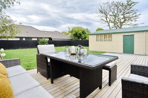 Basic Villa, 4 Bedrooms, 2 Bathrooms, Courtyard View | Terrace/patio - Weston Villa (Christchurch)