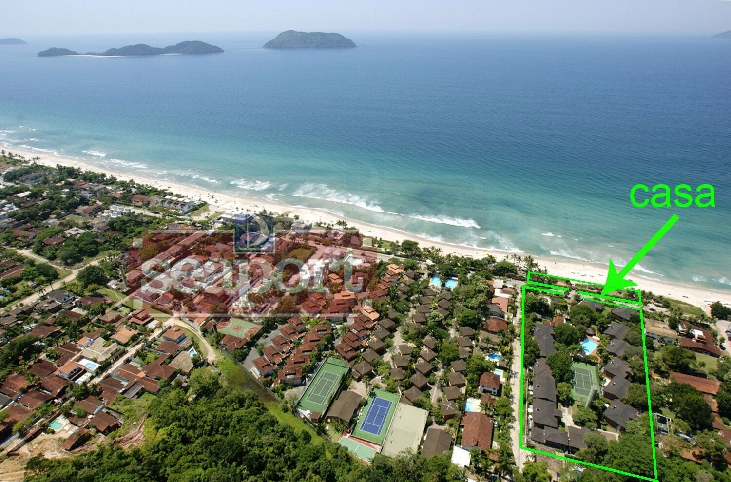 Juquehy Condominium, facing Mar 14, overlooking the beach.