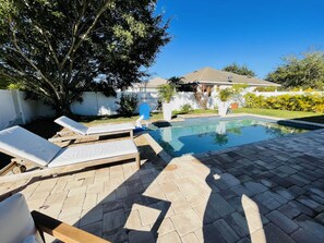 Outdoor pool, a heated pool