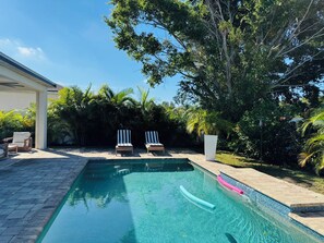 Outdoor pool, a heated pool